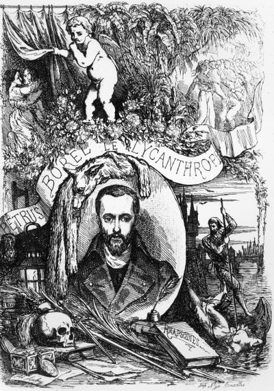 Frontispicio de Champavert por Petrus Borel, el Licántropo (1809-59) 1872 de French School