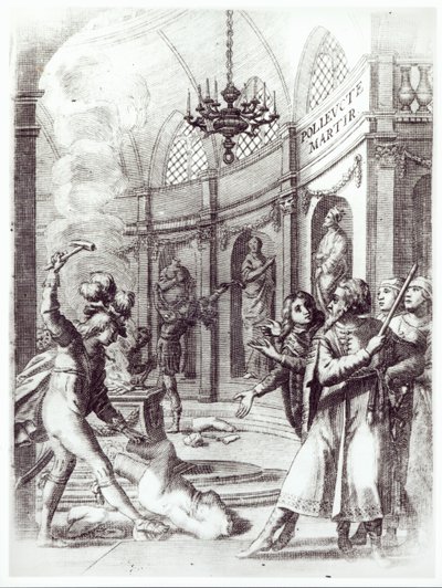 Frontispicio de Polyeucte por Pierre Corneille (1606-84) publicado en 1643 de French School