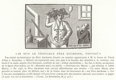 Frontispicio de Le Père Duchesne, 1790s de French School