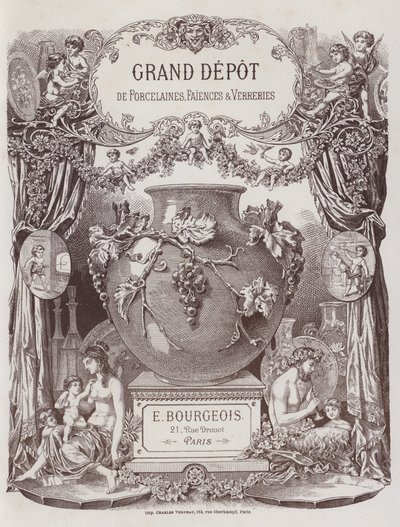 Portada del catálogo del Gran Depósito de Porcelanas, Faiences y Cristalerías de French School