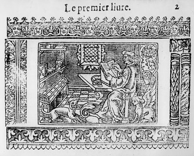 Frontispicio del primer libro de Utopía de Thomas More (1478-1535) de French School