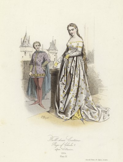 Traje de gala del reinado de Carlos V de Francia de French School