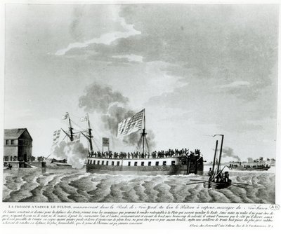 Buque de guerra a vapor de Fulton, Fulton el Primero, diseñado y construido por Robert Fulton para la defensa de Nueva York en la guerra de 1812 de French School