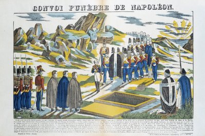 Convoy funebre de Napoleón el Grande Bonaparte (1769-1821) en la isla de Sainte-Helene. Foto de Epinal de French School