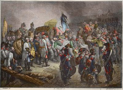 Funerales del General Marceau, septiembre de 1796 (François Séverin Marceau Desgraviers) - Nueva Enciclopedia Nacional por Maurice La Charest - 1870 de French School