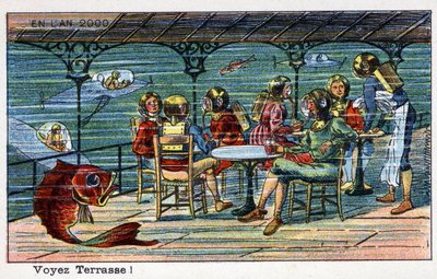 Días futuros: Una visión del siglo XIX del año 2000 - Terraza del mar (bajo el mar) de French School