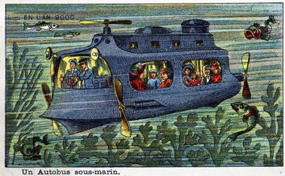Futuredays: Una visión del siglo XIX del año 2000 - Serie: Un autobús submarino de French School