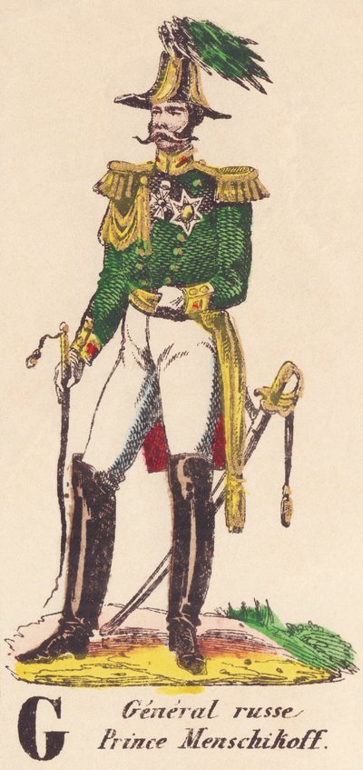 G: General ruso, Príncipe Menschikoff (1787-1869) de French School