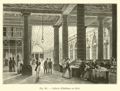 Galería de Orleans en 1840 de French School