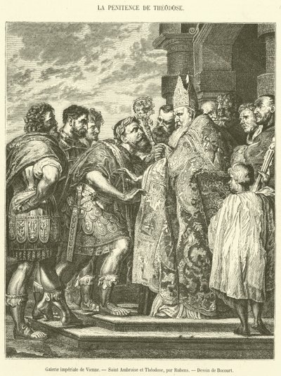 Galería Imperial de Viena, San Ambrosio y Teodosio de French School