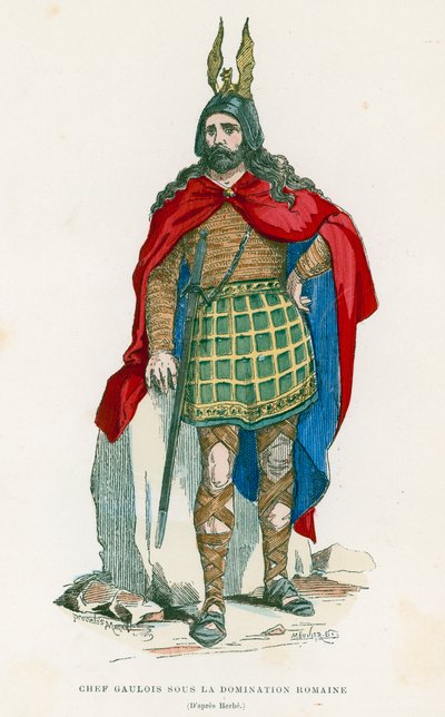 Jefe galo durante la dominación romana de French School