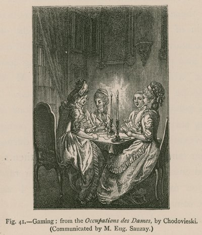 Juego; de las Ocupaciones de las Damas, por Chodovieski de French School