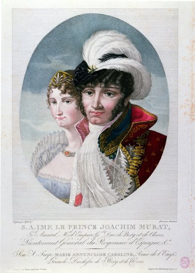 General Joachim Murat (c.1767-1815) y su esposa Caroline Bonaparte (1782-1839) de French School