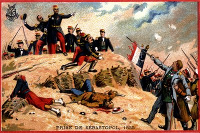 General Pelissier en la Toma de Sebastopol de French School