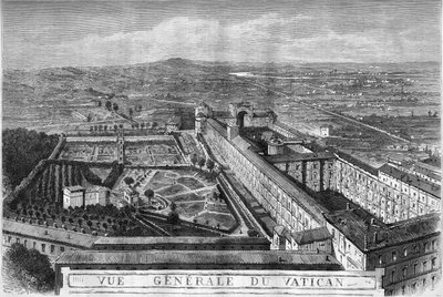 Vista general del Palacio del Vaticano de French School