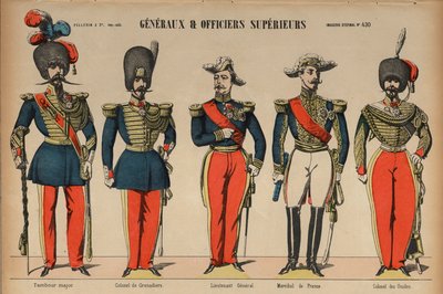 Generales y oficiales superiores en el ejército francés de French School