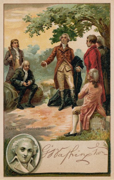 George Washington antes de la Revolución Americana de French School