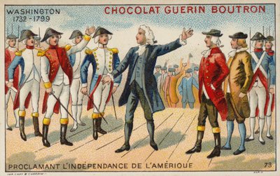 George Washington proclamando la independencia de América de French School