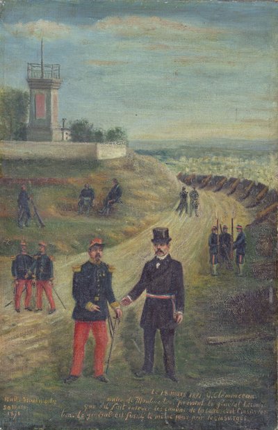 Georges Clemenceau (1841-1929) como alcalde de Montmartre el 18 de marzo de 1871 de French School