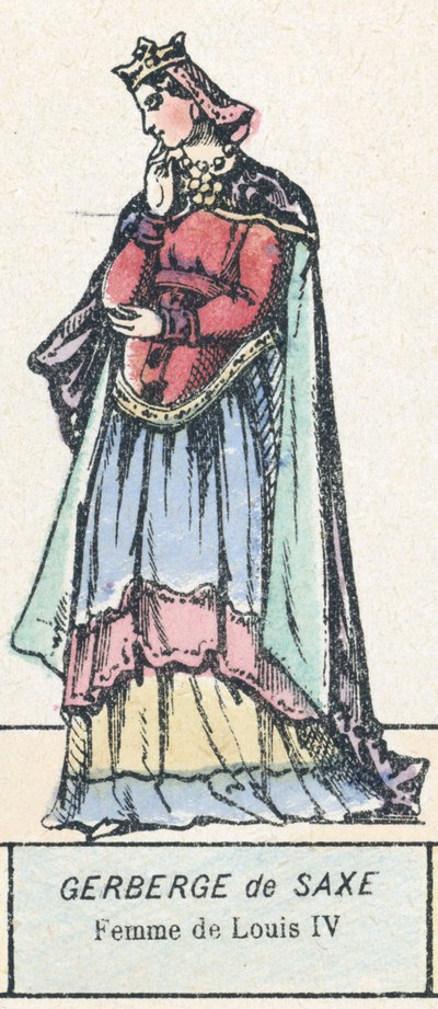 Gerberga de Sajonia, Esposa de Luis IV de French School