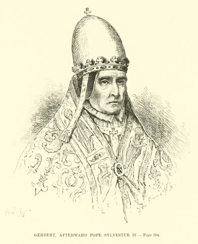 Gerberto, después Papa Silvestre II de French School