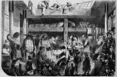 Emigrantes alemanes partiendo hacia América de French School