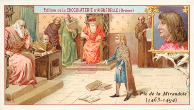 Giovanni Pico della Mirandola, filósofo italiano, de niño (cromolitografía) de French School