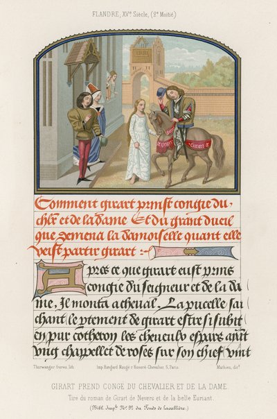 Girart toma al caballero y a la dama de French School