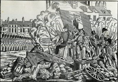 Gloriosas y memorables luchas de julio de 1830 en el distrito del Ayuntamiento de París - Revolución de 1830 - Las batallas en los días de julio de 1830 en París de French School