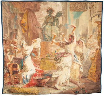 Tapiz de Gobelinos Conocido como "Verano" o "Las Fiestas de Ceres" de French School