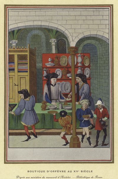Tienda de orfebres, siglo XV de French School