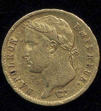 Moneda de oro de 20 francos (Napoleón) de 1813 de French School