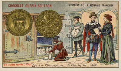 Ecu de oro a la corona de Carlos VII de French School