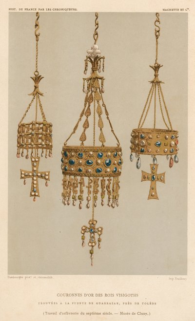 Círculos dorados de los reyes visigodos de French School