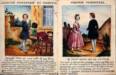 Libro de gramática para niños. c.1850 de French School