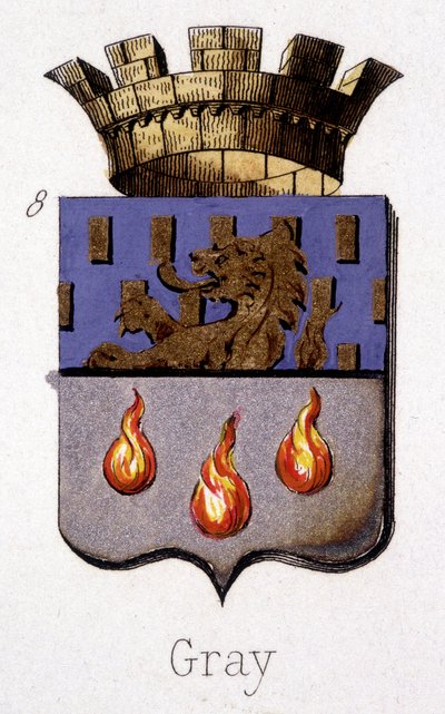 Blasón gris - en "El Armorial de Francia" de H. Traversier, París de French School