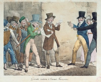 Gran victoria del Ejército Francés, anuncio de la victoria en la Batalla de Trocadero, septiembre de 1823 de French School