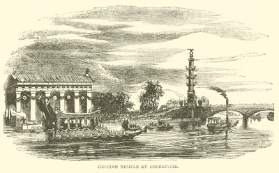 Templo griego en Courbevoie de French School