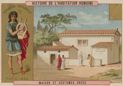 Casa y trajes griegos de French School