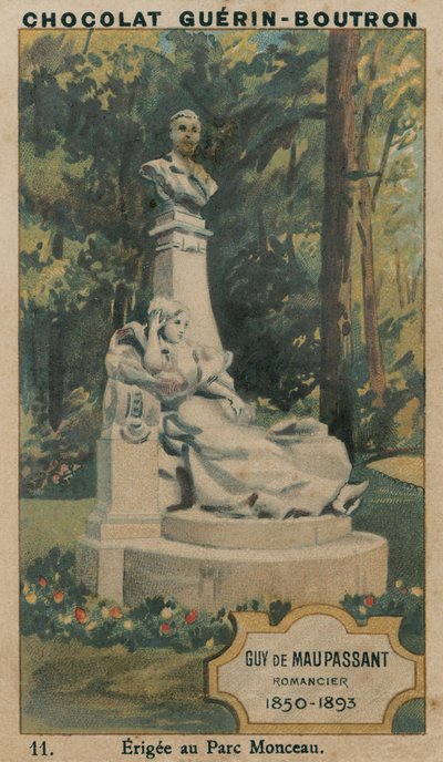 Guy de Maupassant, Novelista, 1850-1893, Erigida en el Parque Monceau de French School