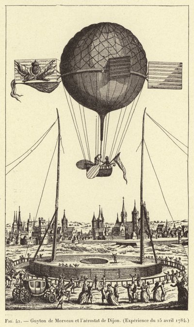Guyton de Morveau y el aerostato de Dijon de French School