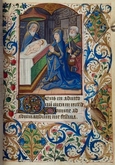 Presentación en el Templo, del Libro de Horas, Uso de París, mediados del siglo XV de French School