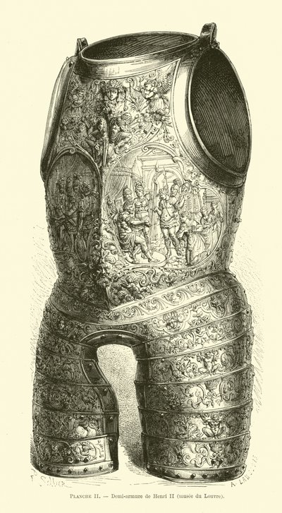 Media armadura de Enrique II de Francia de French School