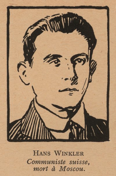 Hans Winkler, comunista suizo (litografía) de French School