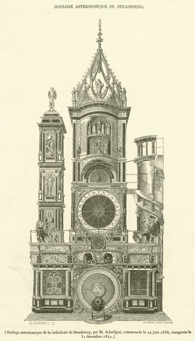 Reloj astronómico de la catedral de Estrasburgo de French School