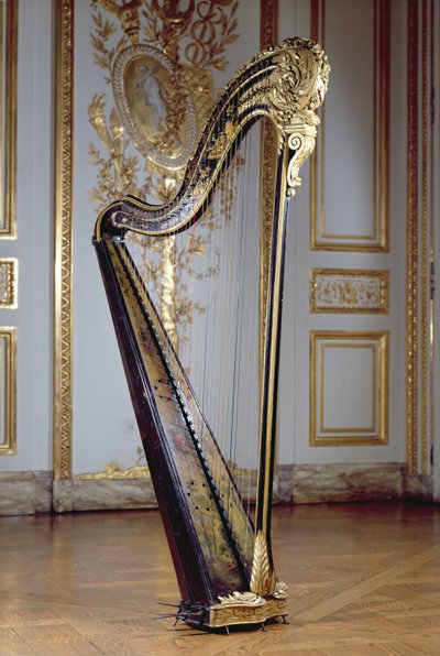 Arpa perteneciente a la Reina María Antonieta de French School