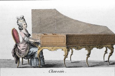 Tocador de clavecín (Clavicembalo, cembalo). de French School