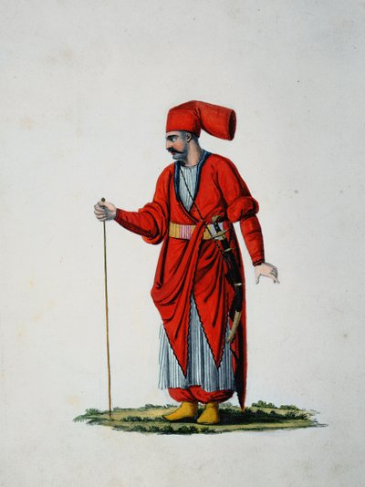 Hasseki Baltaci Valet del Sultán, probablemente por Cousinery, período otomano, tercer cuarto del siglo XVIII de French School
