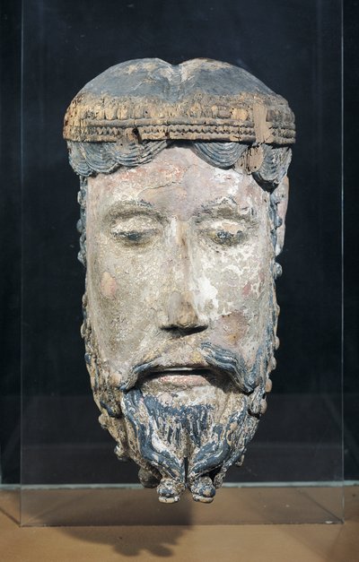 Cabeza de Cristo, de Lavaudieu (madera policromada) de French School