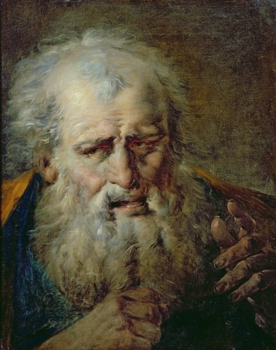 Cabeza de un anciano de French School